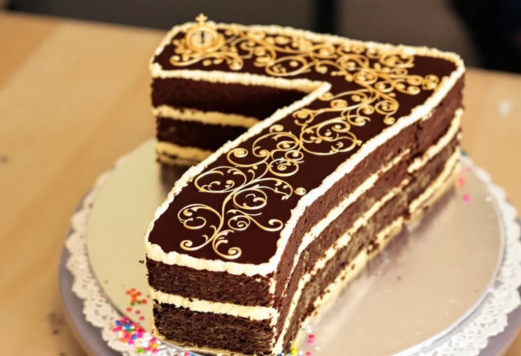 Number Cake In The Form Of 7